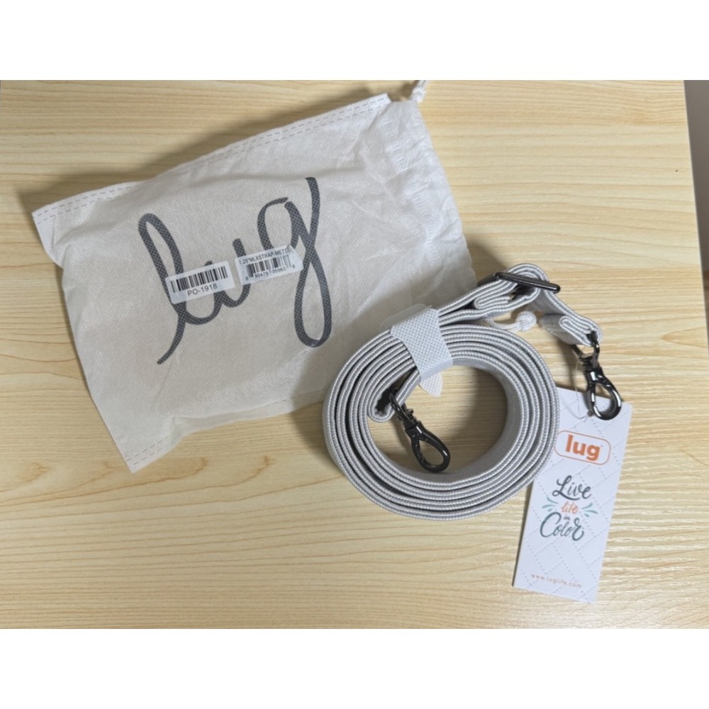 NWT Adjustable Lug 1.25" Metallic Silver Shoulder Strap